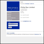 Screen shot of the Philip Rea Ltd website.