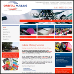 Screen shot of the Orbital Mailing Ltd website.