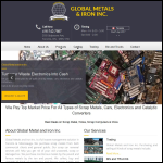Screen shot of the Scrap Metal Grading Ltd website.
