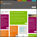 Screen shot of the Ridgemount Public Relations Ltd website.