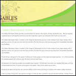 Screen shot of the The Gables Retirement Home Ltd website.