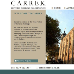 Screen shot of the Carrex Ltd website.