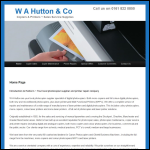 Screen shot of the W.A. Hutton & Co Ltd website.