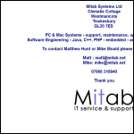 Screen shot of the Mitab Systems Ltd website.