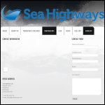 Screen shot of the Sea Highways Ltd website.