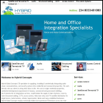 Screen shot of the Hybrid Concepts Ltd website.
