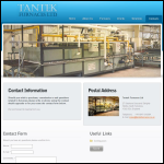 Screen shot of the Tantek Furnaces Ltd website.