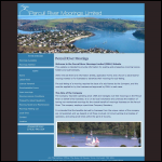 Screen shot of the Percuil River Moorings Ltd website.