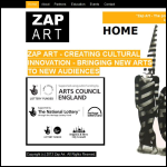 Screen shot of the Zap Art website.