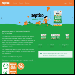 Screen shot of the Septico Organic Products Ltd website.