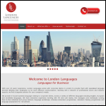 Screen shot of the London Languages Ltd website.