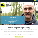 Screen shot of the British Exploring Society website.