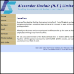 Screen shot of the Alexander Sinclair (N.E.) Ltd website.
