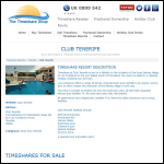 Screen shot of the Club Tenerife Sales Ltd website.