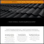 Screen shot of the Concept Roofing & Pointing website.