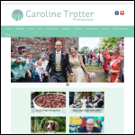 Screen shot of the Caroline Trotter Photography website.