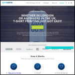 Screen shot of the Printsome T-shirt Printing London website.