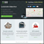 Screen shot of the Locksmith Aldershot website.