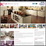 Screen shot of the All In 1 Kitchens website.