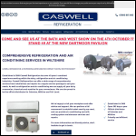 Screen shot of the Caswell Refrigeration Ltd website.