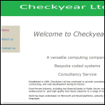 Screen shot of the Checkyear Ltd website.