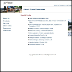 Screen shot of the Prima Resources Ltd website.