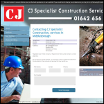 Screen shot of the Specialist Construction Services Ltd website.
