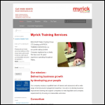 Screen shot of the Myrick Training Services Ltd website.