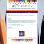 Screen shot of the Griffon Day Nursery Ltd website.
