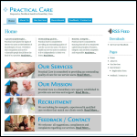 Screen shot of the Practical Care Ltd website.