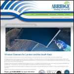 Screen shot of the Abridge Cleaning Services Ltd website.