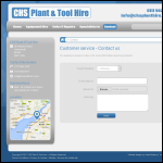 Screen shot of the Chs Plant & Tool Hire Ltd website.