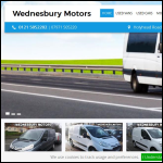 Screen shot of the Wednesbury Car & Commercials Ltd website.
