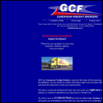 Screen shot of the G C Freight Services Ltd website.