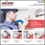 Screen shot of the Advanced Plumbing & Heating Ltd website.
