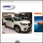 Screen shot of the Aird Motors Ltd website.