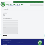 Screen shot of the Sporting Ideas Ltd website.