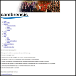 Screen shot of the Cambrensis Productions Ltd website.