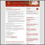 Screen shot of the The Association of Clinical Scientists website.