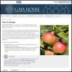 Screen shot of the Gaia House Trust website.