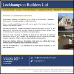 Screen shot of the Leckhampton Builders Ltd website.