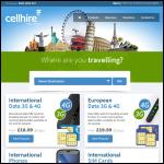 Screen shot of the Cellhire Uk Ltd website.