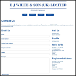 Screen shot of the E.J. White & Son Ltd website.