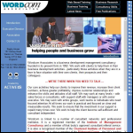 Screen shot of the Wordcom Associates Ltd website.