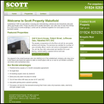 Screen shot of the Scott Property Development Ltd website.