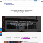 Screen shot of the Colchester Emergency Night Shelter website.