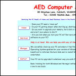 Screen shot of the Bladebrook Computer Services Ltd website.