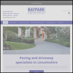 Screen shot of the Bay Park Construction Ltd website.