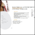 Screen shot of the Electrical Instrument Contractors Ltd website.