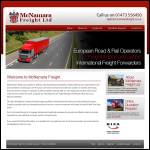 Screen shot of the Mcnamara Freight Ltd website.